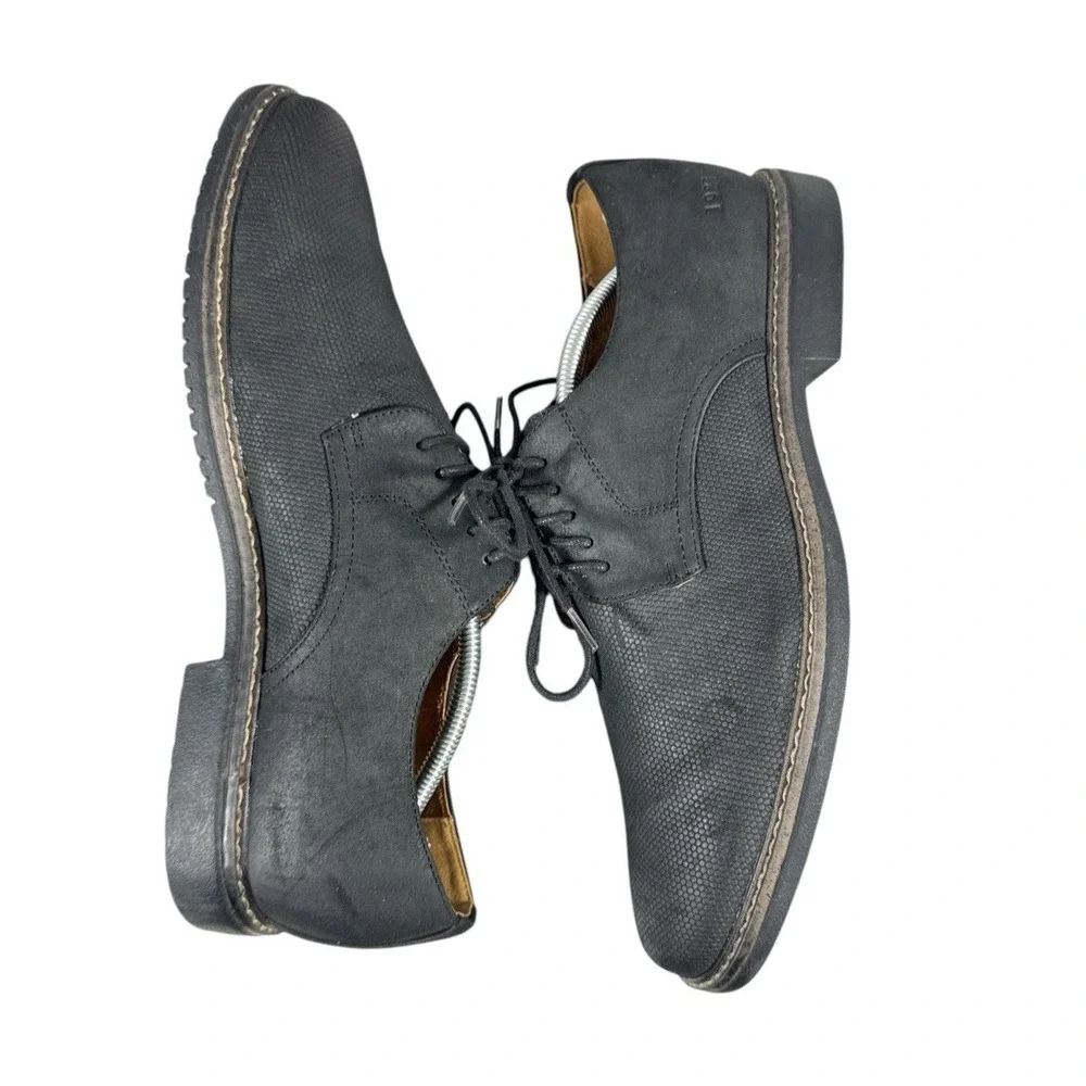 Freeman Milton Men's Black Derby Dress Shoes – Foam Insole, Size 11M‎